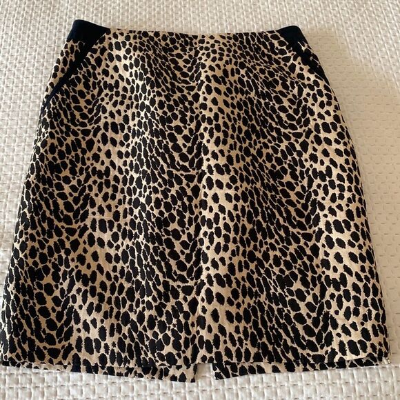 Outback Red Animal Print Pencil Skirt – Black/Tan, Size 8 - Picture 2 of 9